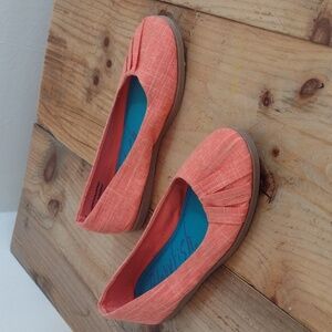 Blowfish Malibu Orange Slip On Ballet Flat Comfort Shoes Size 7